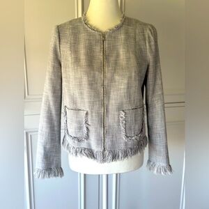 Rebecca Taylor Tweed Fringe blazer